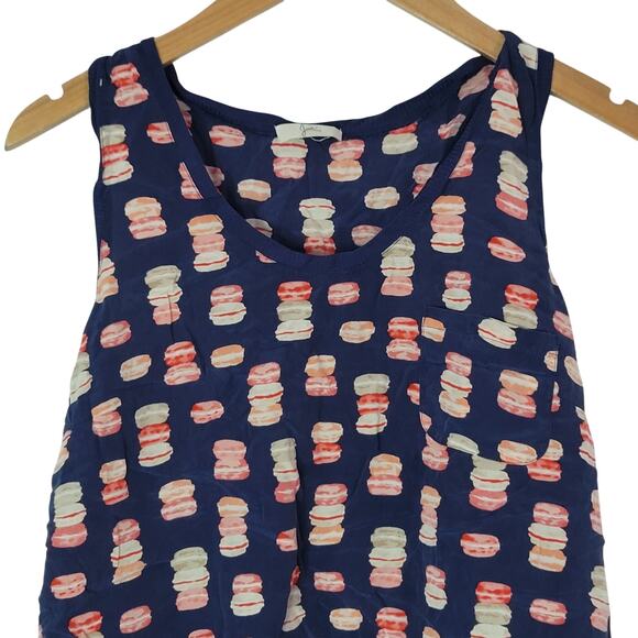 Joie- Alicia Small Silk Macaroon print Tank - Picture 3 of 8